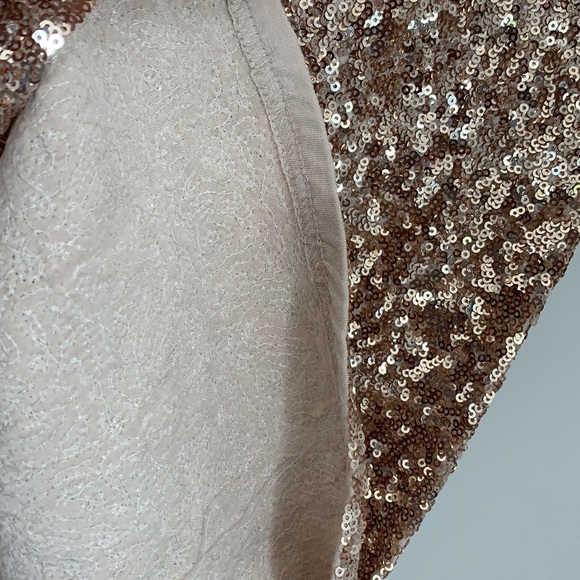 SUZY SHIER GOLD SEQUINNED SLEEVELESS TOP SIZE M - Picture 6 of 6